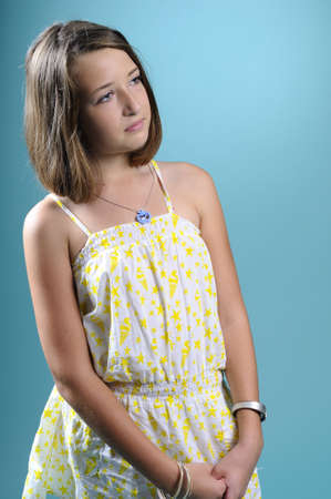 blonde girl portraitの写真素材