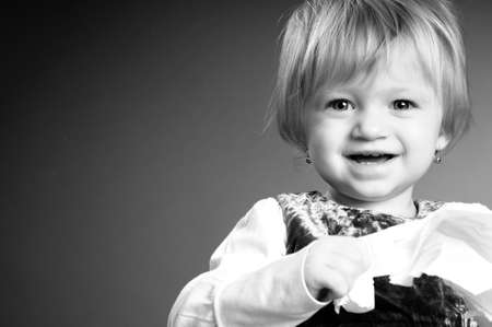 baby girl smilingの写真素材