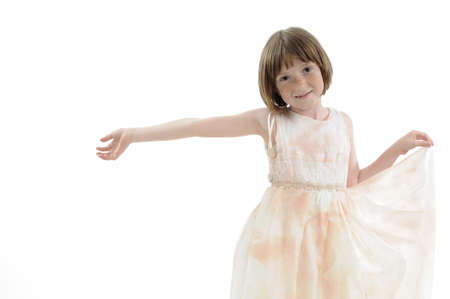 beautiful white girl dancing in studioの写真素材