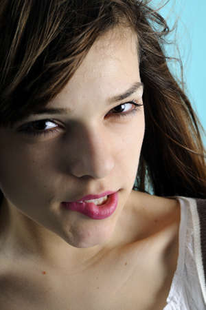 young woman posing