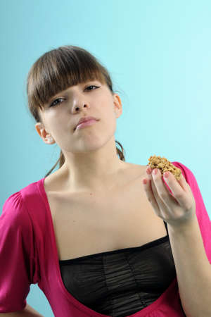 dancer eating cereal barの写真素材