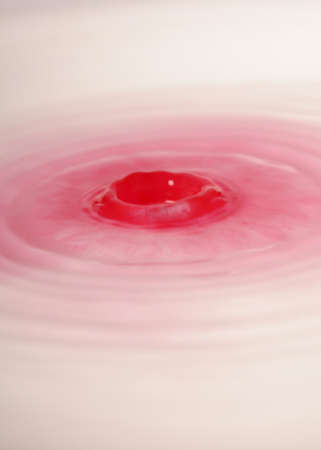 red drop making circlesの写真素材