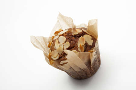 muffin isolated on whiteの写真素材