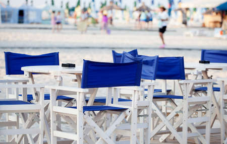 beach chairsの写真素材