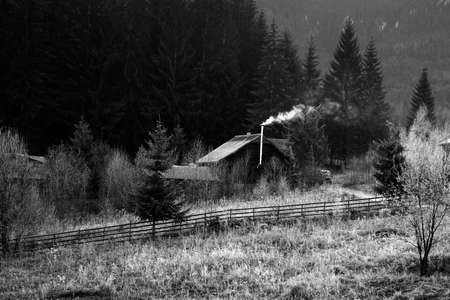 house in winter seasonの写真素材