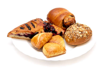 Assorted pastries and pies with filling の写真素材