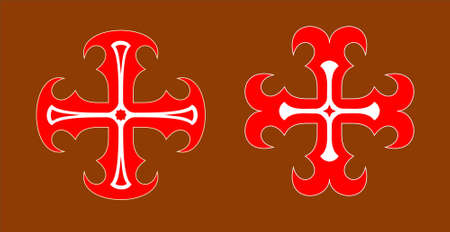 Stylized christian cross. Illustration isolated on backgroundのイラスト素材