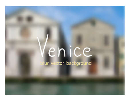 House view from the Grand canal. Venetian blur background.のイラスト素材
