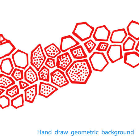 Hand draw geometric pattern on white backgroundのイラスト素材