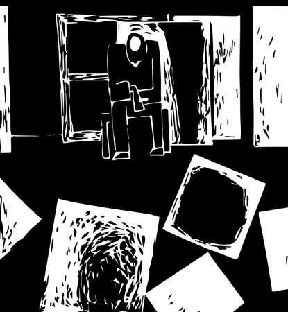 The artist in the Studioのイラスト素材