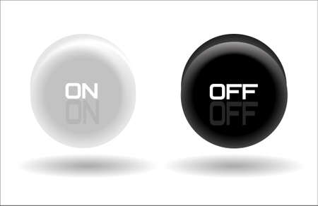 Buttons on-offのイラスト素材
