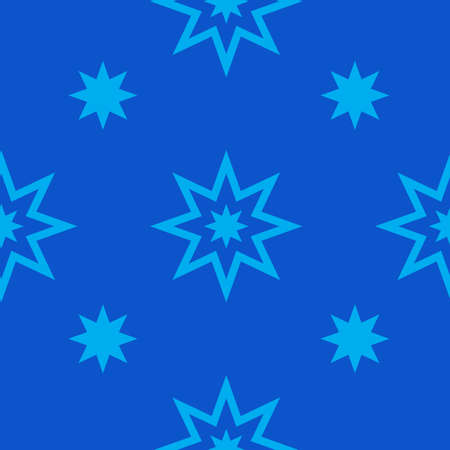 Color geometric seamless pattern with eight-pointed Christmas starsのイラスト素材