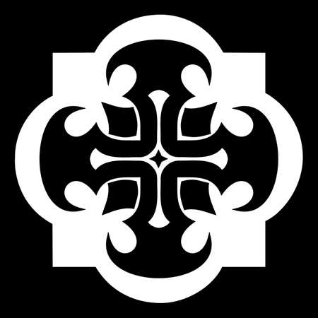 Stylized christian cross, silhouette vector illustrationのイラスト素材