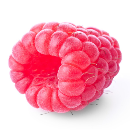 Fresh raspberry on white background