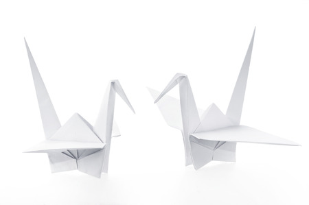 Origami paper craneの写真素材