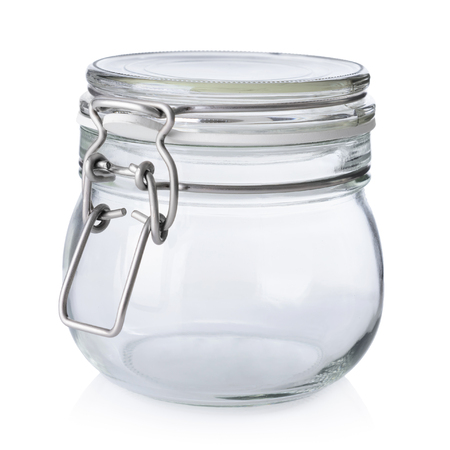 Closed jar for canning isolated on white backgroundの写真素材