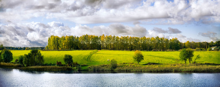 Autumn panoramic landscapeの写真素材