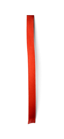 Red bookmark isolated on white backgroundの写真素材
