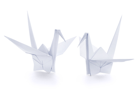 Origami paper craneの写真素材
