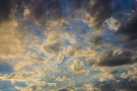 Beautiful cloudy sky with some sun rays