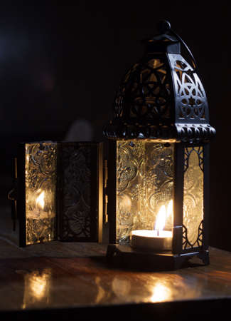 Little chandelier turned on and with the flames captured
