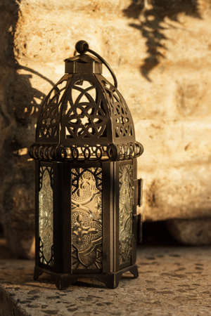 Little chandelier with the sun light giving rich warm tonesの写真素材