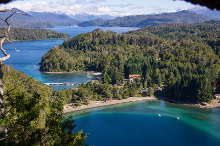 Peaceful landscapes of the south of Patagonia Argentina inspiring peaceの写真素材