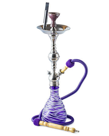 Isolated hookah or water pipe with hoseの写真素材
