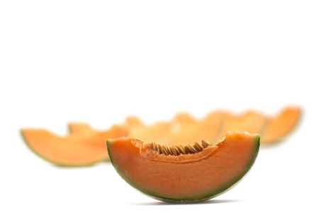 melon isolated on white backgroundの写真素材
