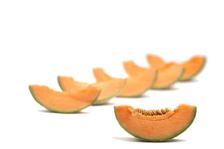 melon isolated on white backgroundの写真素材