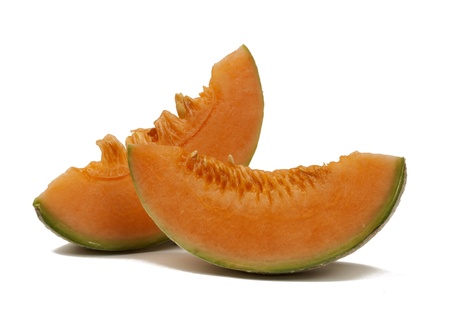 melon isolated on white backgroundの写真素材