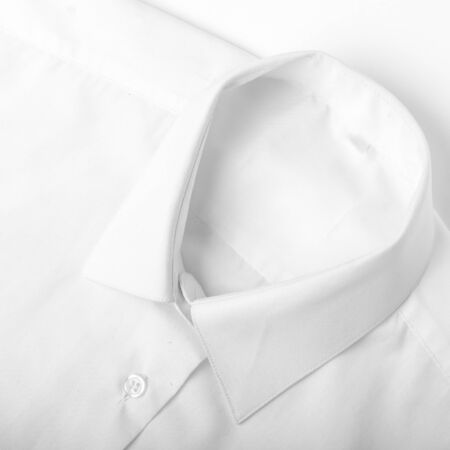 Fold white long sleeves shirt. studio shotの写真素材