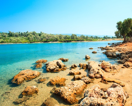 coastal landscape on Cleopatra's island. outdoor shotの写真素材