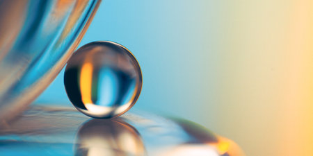 Beautiful symbolic macro image of fragility in form of round. abstract imageの写真素材