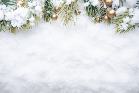 festive holiday design, winterthemed decorative layout, snowy scene with holiday decorations