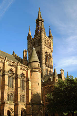 Glasgow University tower  Scotland, UK のeditorial素材