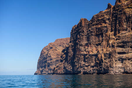 The cliffs of Los Gigantes, Tenerife, Canary Islands, Spain の写真素材