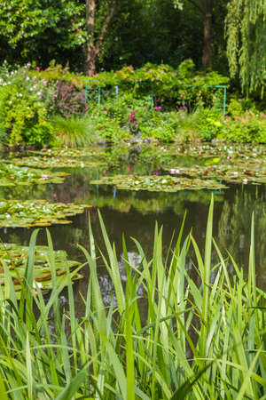 View of the garden in Giverny, France , where Claude Monet lived and created for long years の写真素材
