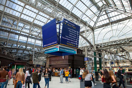 GLASGOW, SCOTLAND, UK - JUNE 27, 2016: image of meeting point in Glasgow Central Station.