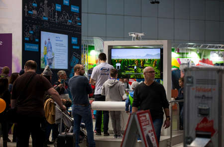 Leipzig,Germany-February 19, 2020 Haus-Garten-Freizeit is an exhibition displaying the latest trends...