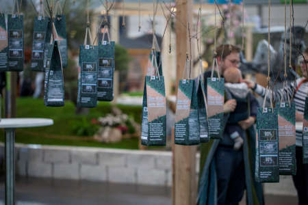 Leipzig,Germany-February 19, 2020 Haus-Garten-Freizeit is an exhibition displaying the latest trends...