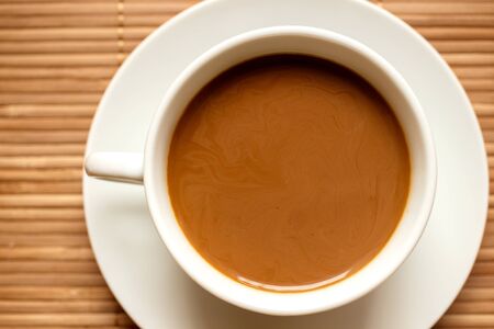 Cup of coffee on a saucer
