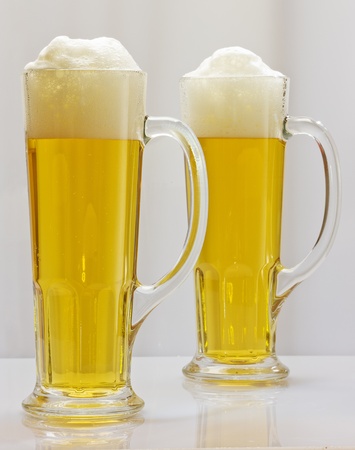 Two mugs of beer の写真素材