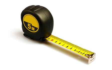 Tape measure. Isolated on white.の写真素材