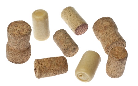 Several old corks of bottles of wine の写真素材