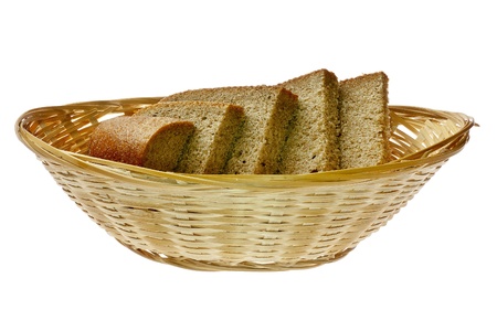 Black bread  Isolated on white 