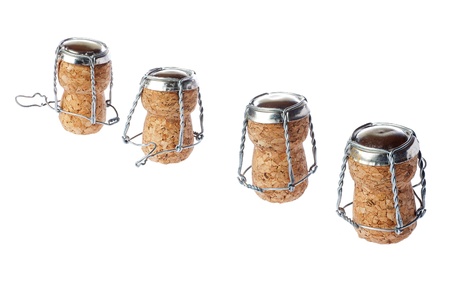 Several old corks of bottles of wine   Isolated の写真素材