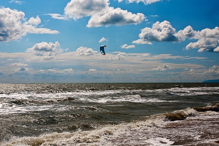 Kite surfingの写真素材