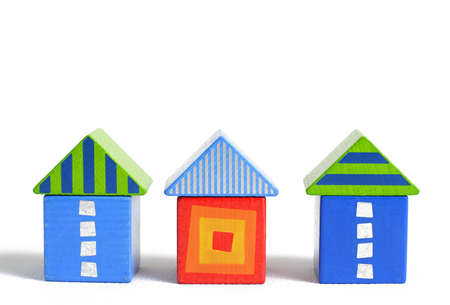 wood block houseの写真素材