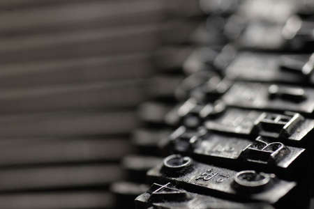 closeup of an old typewriterの写真素材